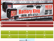 Tablet Screenshot of batterykinghickory.com